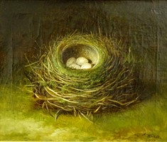 Lot 3061 Abel Hold (1815-1891). Birds nest