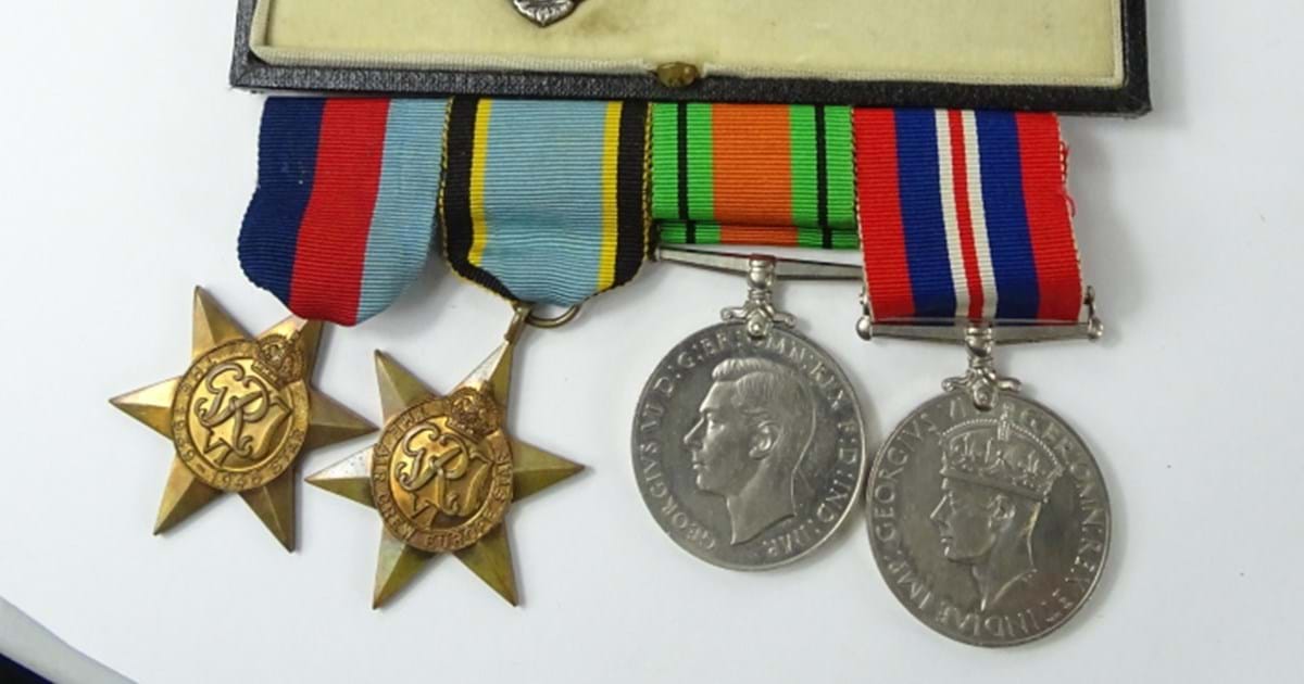 Local Second World War hero’s medals come up for auction. Image
