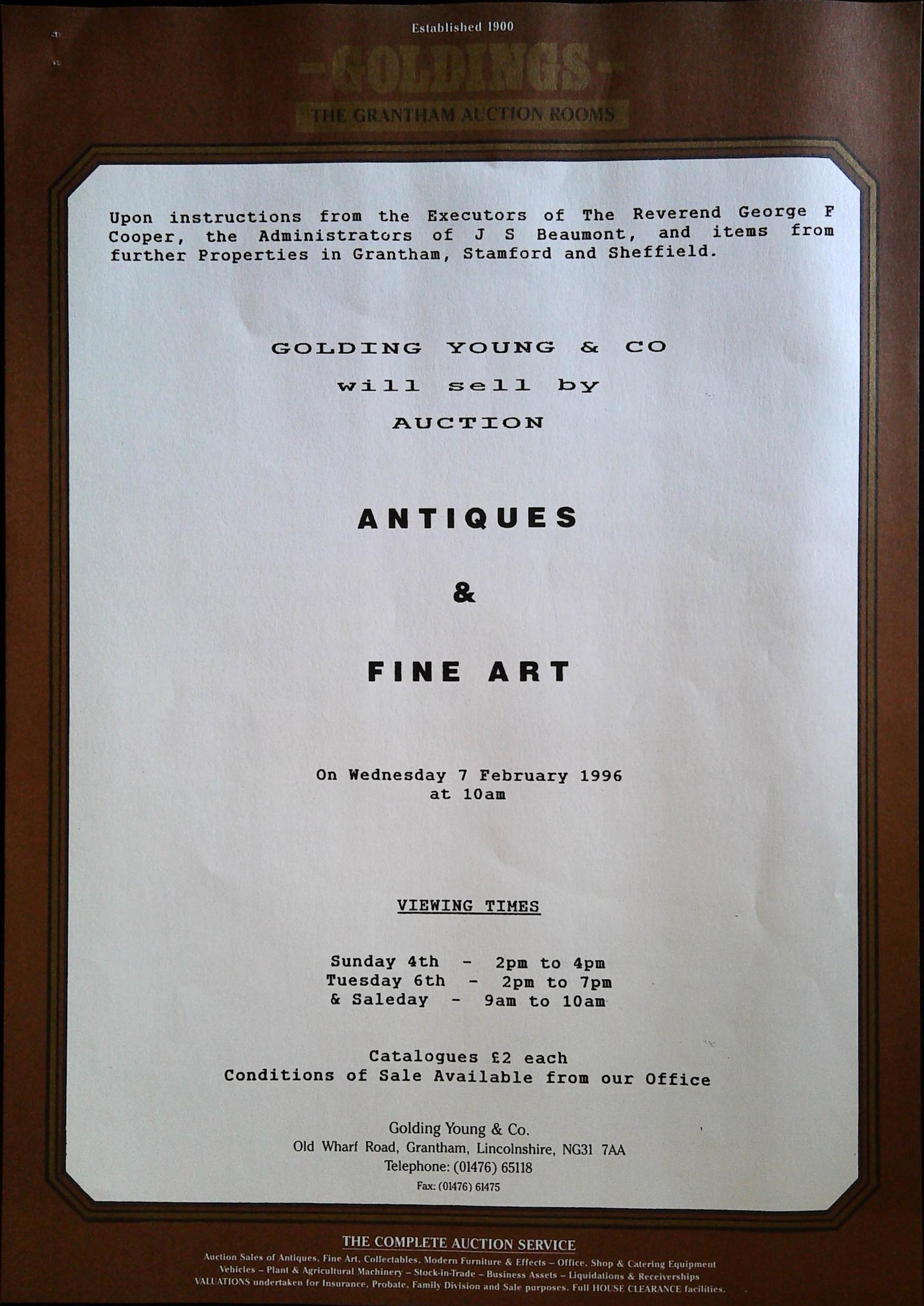 Antiques & Fine Art Feb 1996 Image