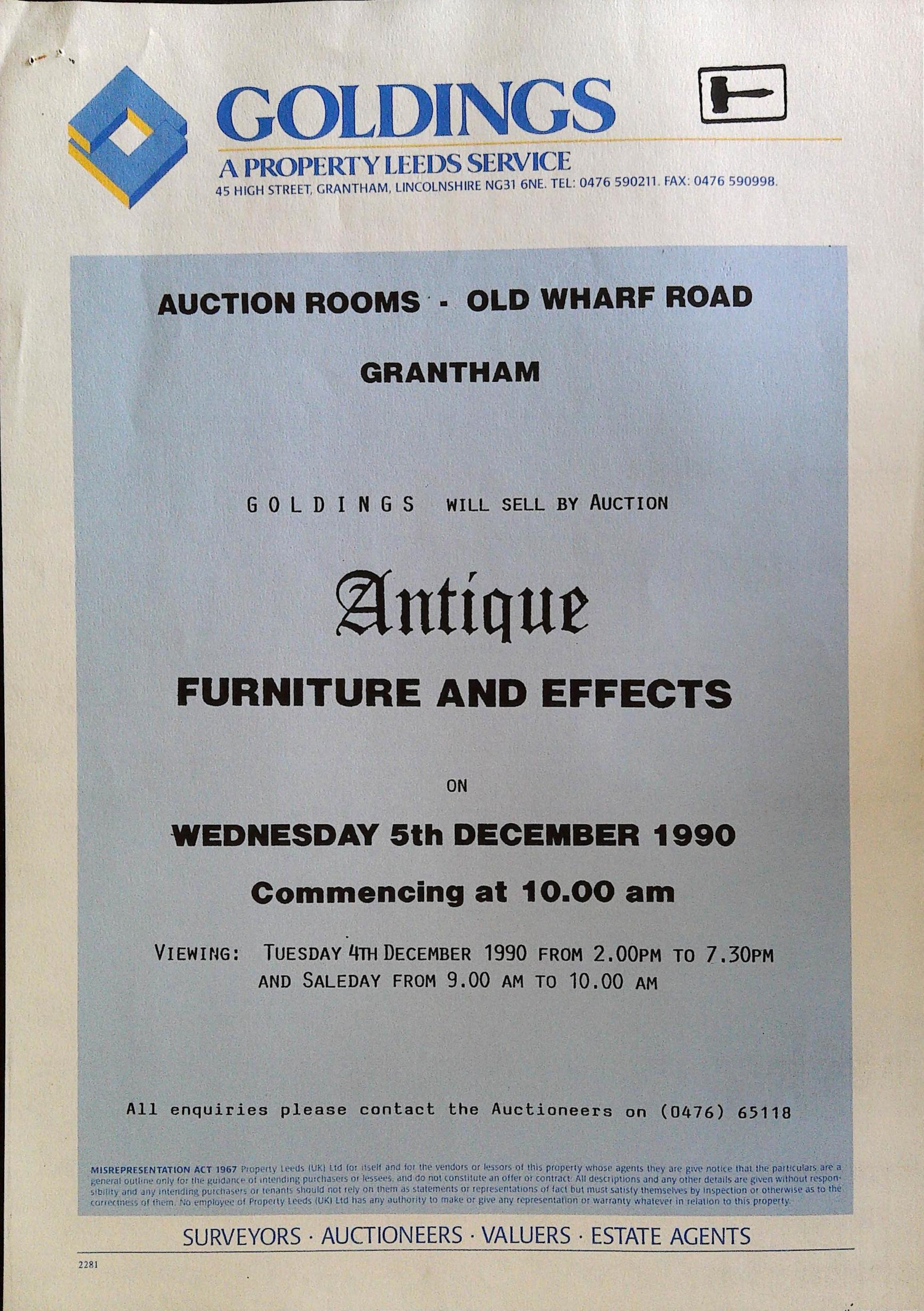 Antique Furniture and Effects 051290 Image