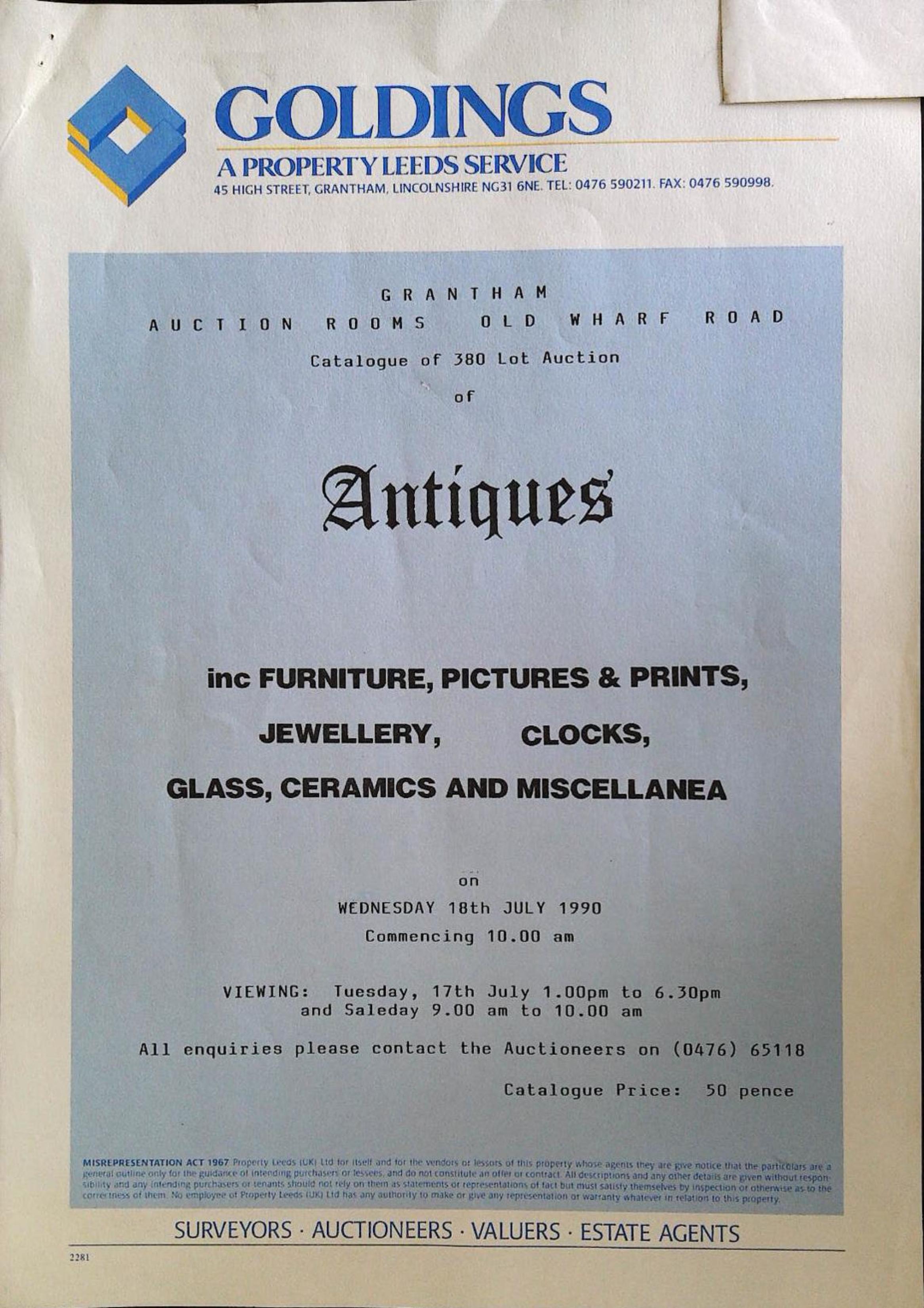 Antiques Including Furniture, Pictures & Prints, etc. Image