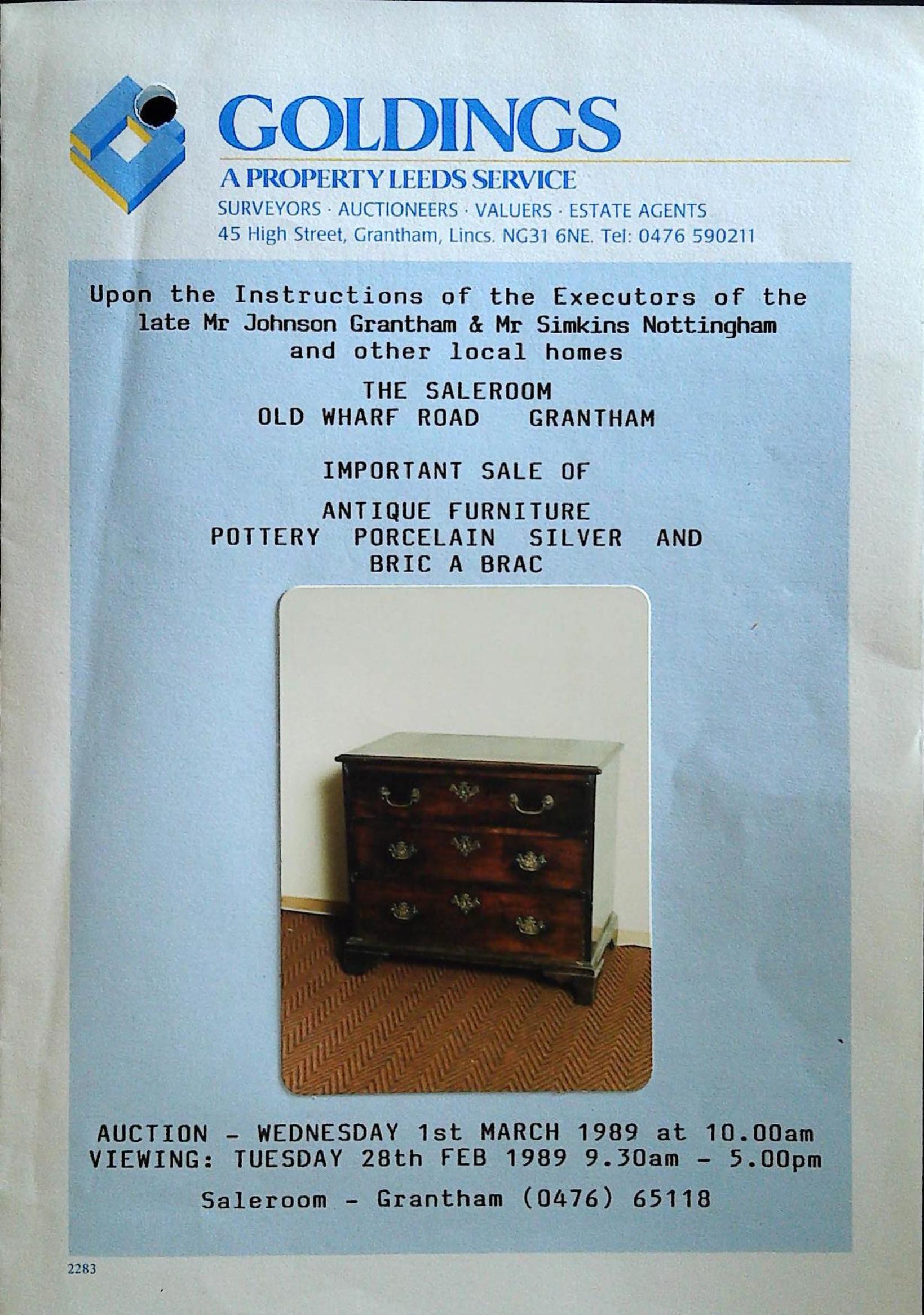 Antique Furniture, Pottery, Porcelain, silver and Bric a Brac Image