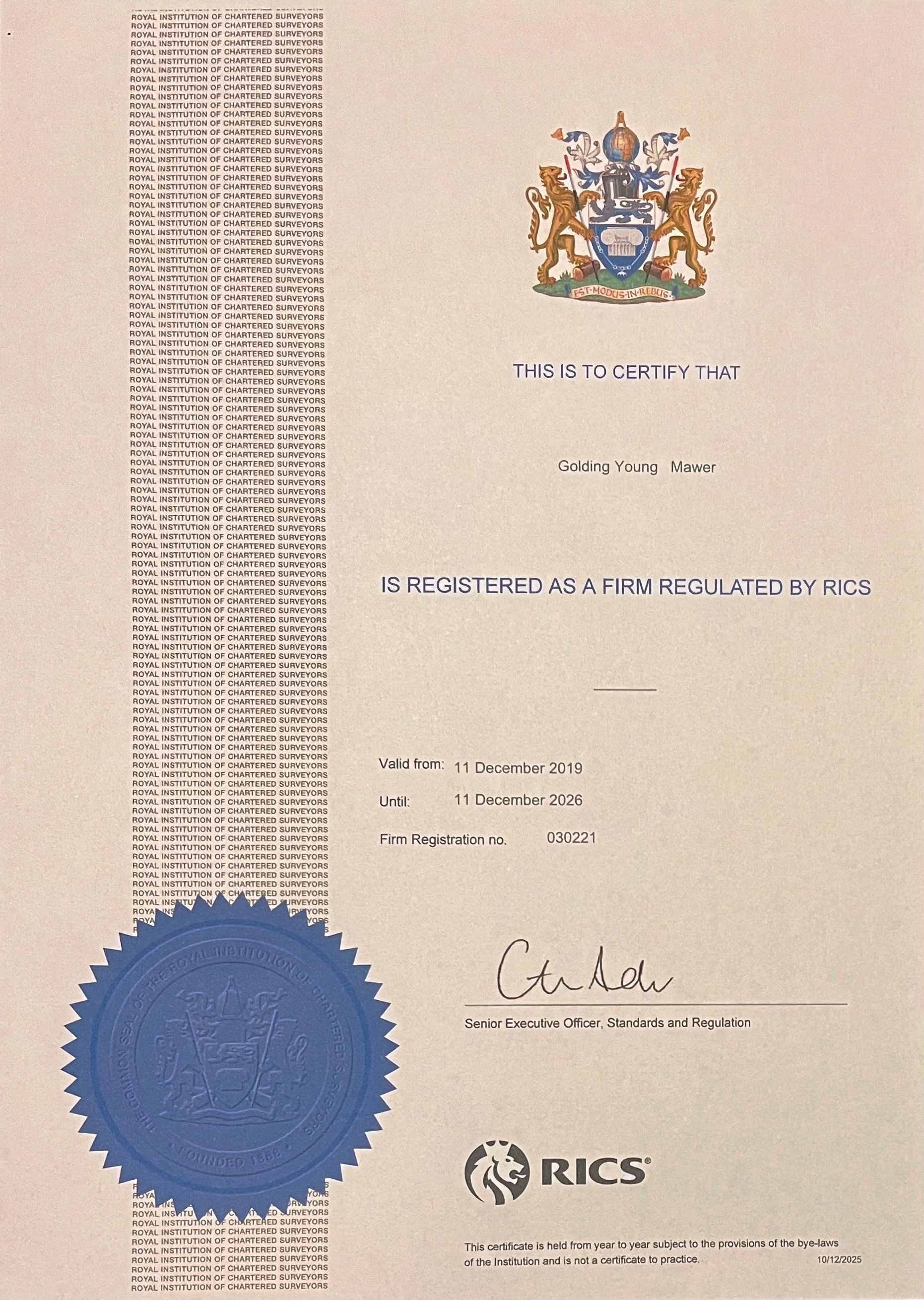 Regulated by RICS - Why it is so important! Image