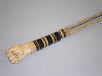 Lot 3 - The Handle Of The Walking Stick Carved From A Narwhal Tusk