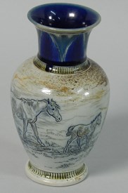 Lot 7 A Doulton Lambeth Hannah Barlow vase