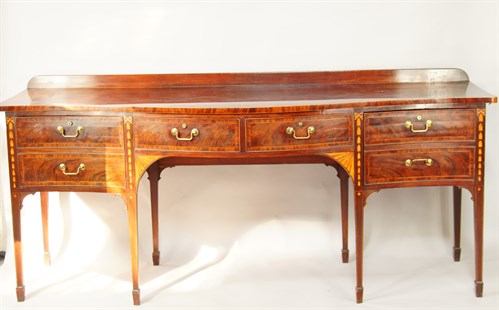 Lot 201 Sheraton period Irish inlaid mahogany sideboard with full provenance