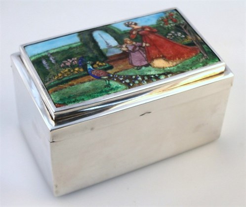 Lot 157 Helena Ibbotson Dome Topped Silver Casket
