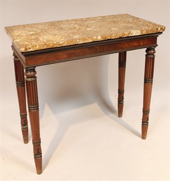 Lot 459 A Regency mahogany marble topped side table