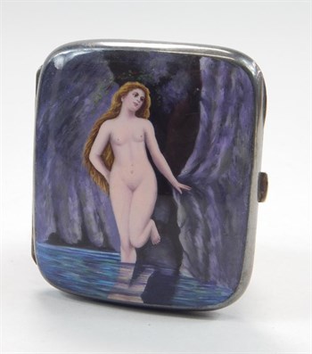 Thumbnail _lot 12 A late 19thC / early 20thC Continental white metal erotic cigarette case