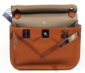 Thumbnail _lot 2-4 A Hermes Taurillon Clemence two coloured shoulder bag