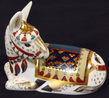 Thumbnail _lot 130 A Royal Crown Derby paperweight figure, (Thistle) The Donkey