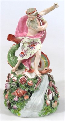 Lot 158 An 18thC Derby porcelain figure group, of Neptune