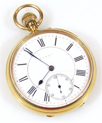 2 An 18ct gold gentleman's open faced pocket watch