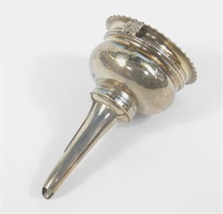 355 A George III silver wine funnel by James Barber & William Whitwell