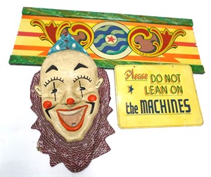 Lot 537 A fairground papier mache clown