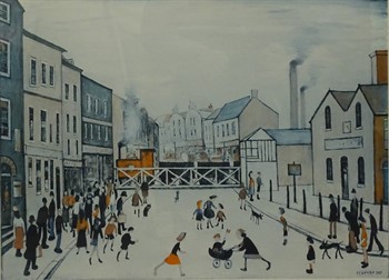 Thumbnail _lot 3002 Laurence Stephen Lowry (1887-1976). The Level Crossing, Burton on Trent,